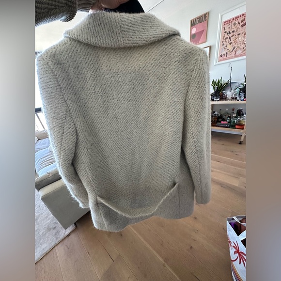 Sezane Jagg Coat Light Grey Size 12 / FR 44 - Picture 3 of 4